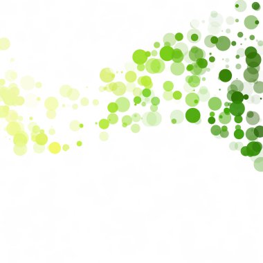 Kabarcıklar daire noktalar benzersiz yeşil parlak vektör arka plan