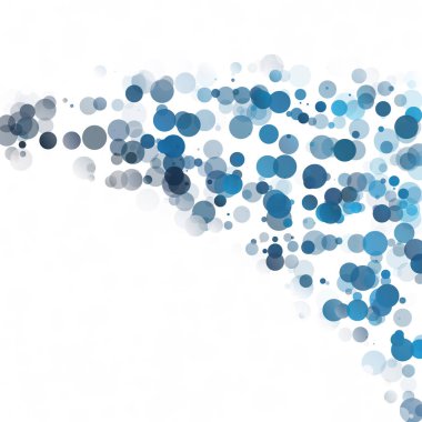 Baloncuklar Çemberi Noktaları Eşsiz Mavi Parlak Vektör Arkaplanı