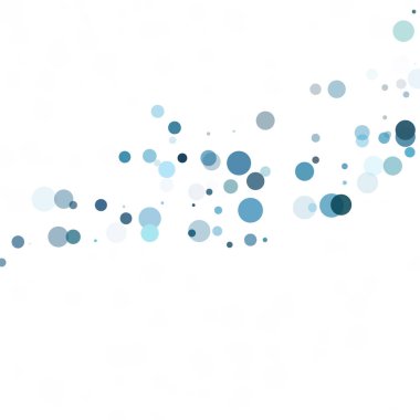 Baloncuklar Çemberi Noktaları Eşsiz Mavi Parlak Vektör Arkaplanı