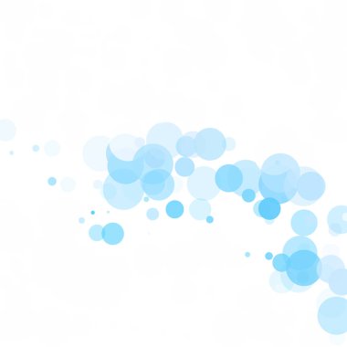 Baloncuklar Çemberi Noktaları Eşsiz Mavi Parlak Vektör Arkaplanı