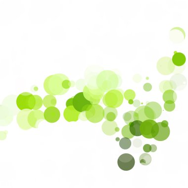 Kabarcıklar daire noktalar benzersiz yeşil parlak vektör arka plan