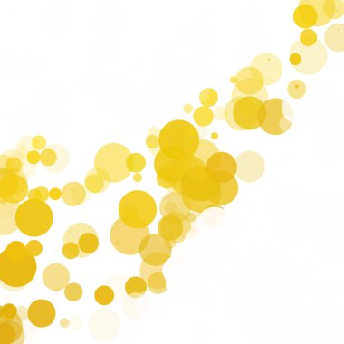 Kabarcıklar daire noktalar benzersiz sarı parlak vektör arka plan