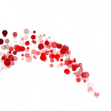 Kabarcıklar daire noktalar benzersiz kırmızı parlak vektör arka plan