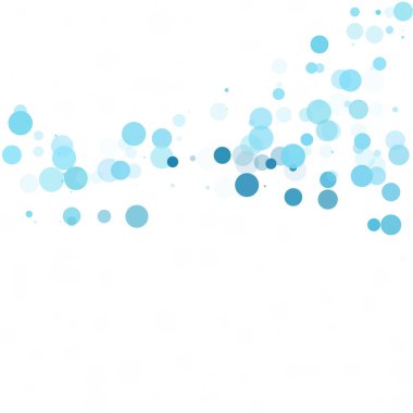 Baloncuklar Çemberi Noktaları Eşsiz Mavi Parlak Vektör Arkaplanı