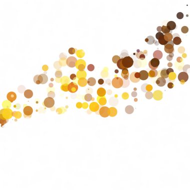Kabarcıklar daire noktalar benzersiz sarı parlak vektör arka plan