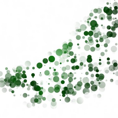Kabarcıklar daire noktalar benzersiz yeşil parlak vektör arka plan