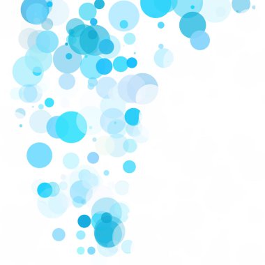 Baloncuklar Çemberi Noktaları Eşsiz Mavi Parlak Vektör Arkaplanı