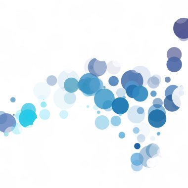 Baloncuklar Çemberi Noktaları Eşsiz Mavi Parlak Vektör Arkaplanı