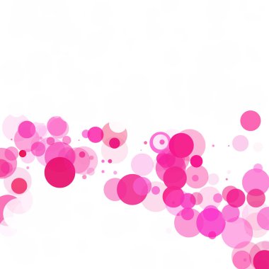 Kabarcıklar daire noktalar benzersiz pembe parlak vektör arka plan