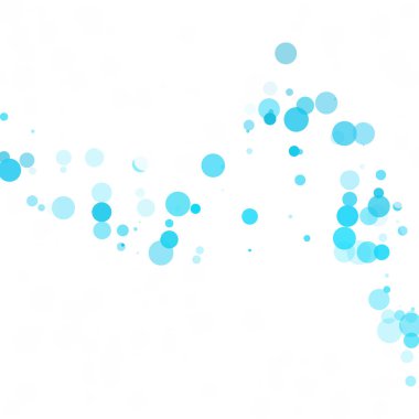 Baloncuklar Çemberi Noktaları Eşsiz Mavi Parlak Vektör Arkaplanı