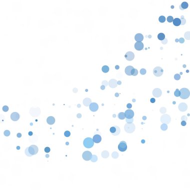 Baloncuklar Çemberi Noktaları Eşsiz Mavi Parlak Vektör Arkaplanı