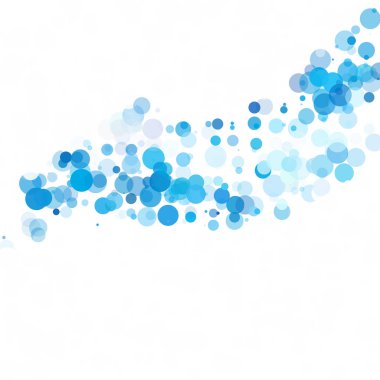 Baloncuklar Çemberi Noktaları Eşsiz Mavi Parlak Vektör Arkaplanı