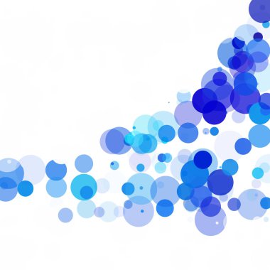 Baloncuklar Çemberi Noktaları Eşsiz Mavi Parlak Vektör Arkaplanı