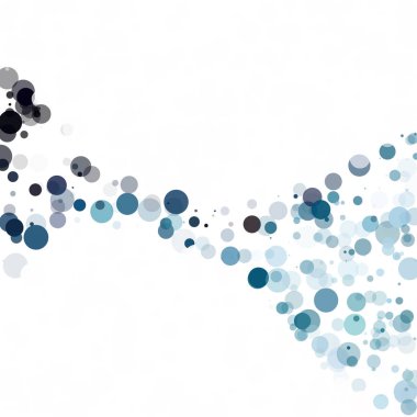 Baloncuklar Çemberi Noktaları Eşsiz Mavi Parlak Vektör Arkaplanı