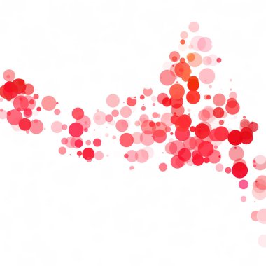 Kabarcıklar daire noktalar benzersiz kırmızı parlak vektör arka plan