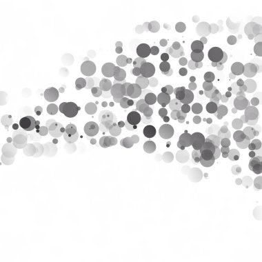 Kabarcıklar daire noktalar benzersiz gri beyaz parlak vektör arka plan