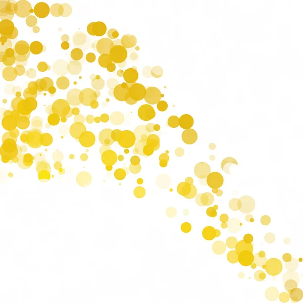 Burbujas Círculo Puntos Amarillo Único Brillante Fondo Vectorial — Archivo Imágenes Vectoriales