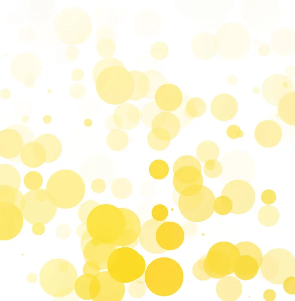 Burbujas Amarillo Único Brillante Fondo Vectorial — Vector de stock