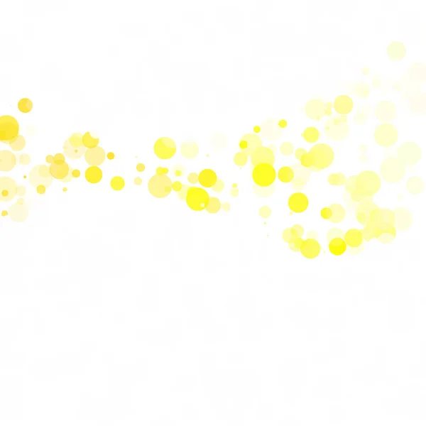 Blasen Kreis Punkte Einzigartige Gelbe Helle Vektor Hintergrund — Stockvektor