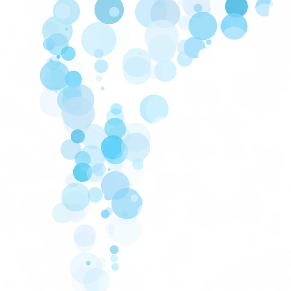 Bubbles Unique Blue Bright Vector Background