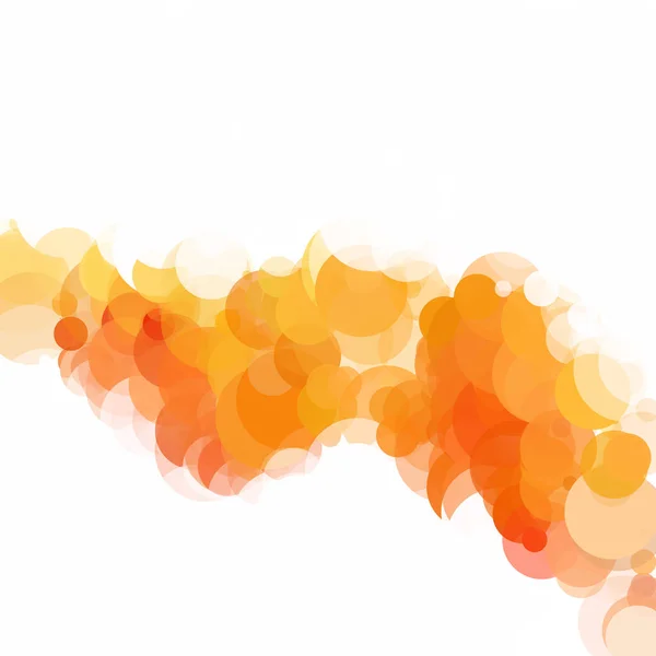 Bubbles Cercle Points Unique Orange Fond Vectoriel Lumineux — Image vectorielle