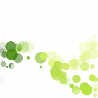 Kabarcıklar daire noktalar benzersiz yeşil parlak vektör arka plan