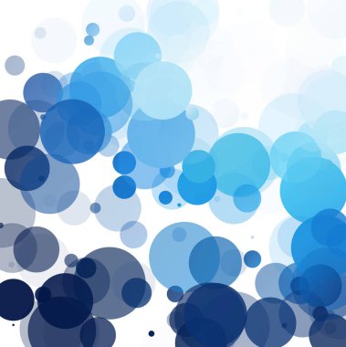 Kabarcıklar benzersiz mavi parlak vektör arka plan