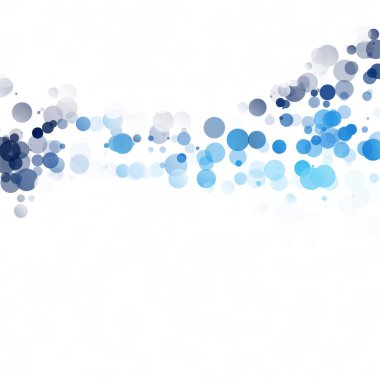 Baloncuklar Çemberi Noktaları Eşsiz Mavi Parlak Vektör Arkaplanı