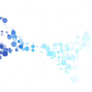 Baloncuklar Çemberi Noktaları Eşsiz Mavi Parlak Vektör Arkaplanı