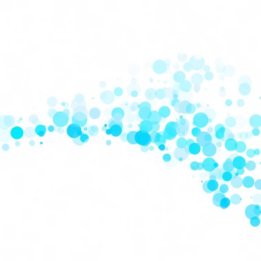 Baloncuklar Çemberi Noktaları Eşsiz Mavi Parlak Vektör Arkaplanı