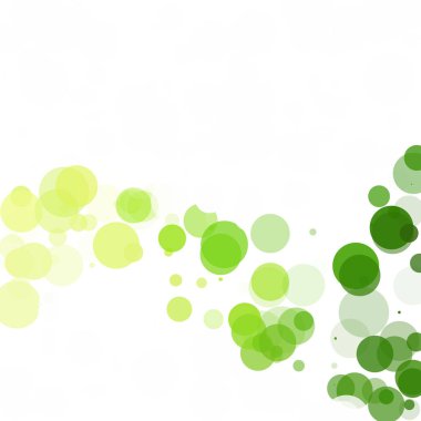 Kabarcıklar daire noktalar benzersiz yeşil parlak vektör arka plan