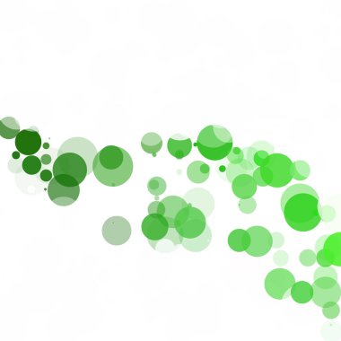 Kabarcıklar daire noktalar benzersiz yeşil parlak vektör arka plan