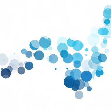 Baloncuklar Çemberi Noktaları Eşsiz Mavi Parlak Vektör Arkaplanı