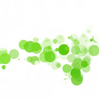 Kabarcıklar daire noktalar benzersiz yeşil parlak vektör arka plan