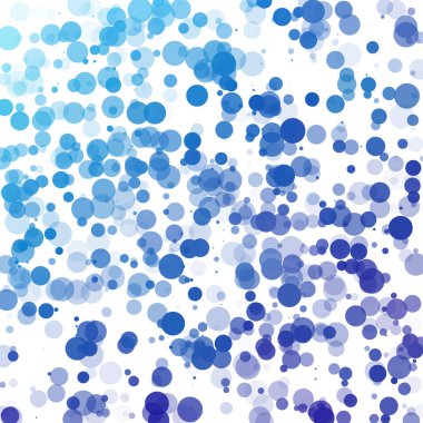 Baloncuklar Çemberi Noktaları Eşsiz Mavi Parlak Vektör Arkaplanı