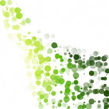 Kabarcıklar daire noktalar benzersiz yeşil parlak vektör arka plan