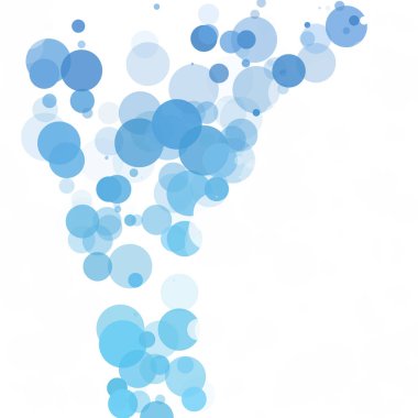 Kabarcıklar benzersiz mavi parlak vektör arka plan