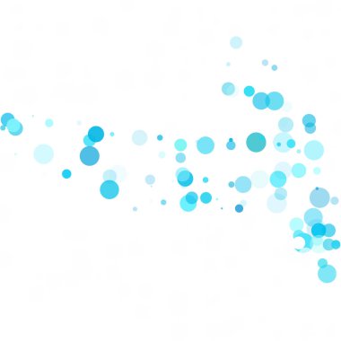 Baloncuklar Çemberi Noktaları Eşsiz Mavi Parlak Vektör Arkaplanı