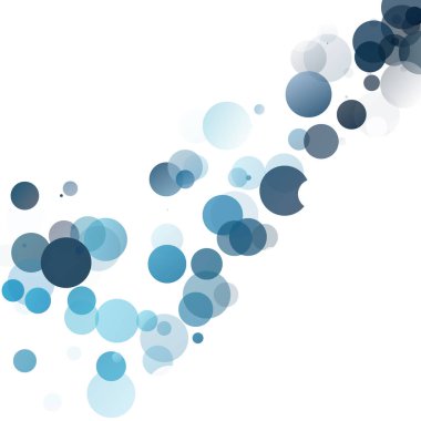 Kabarcıklar benzersiz mavi parlak vektör arka plan