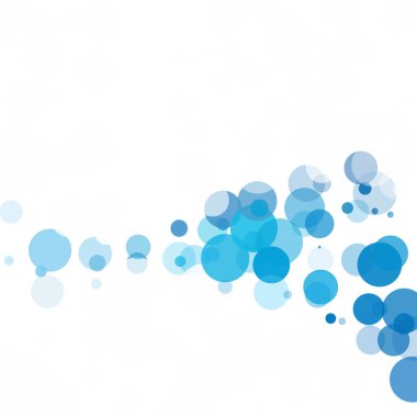 Baloncuklar Çemberi Noktaları Eşsiz Mavi Parlak Vektör Arkaplanı