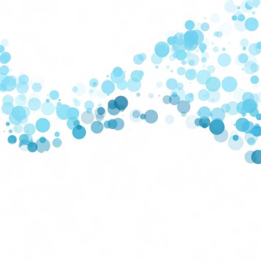 Baloncuklar Çemberi Noktaları Eşsiz Mavi Parlak Vektör Arkaplanı