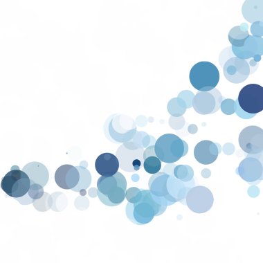 Baloncuklar Çemberi Noktaları Eşsiz Mavi Parlak Vektör Arkaplanı