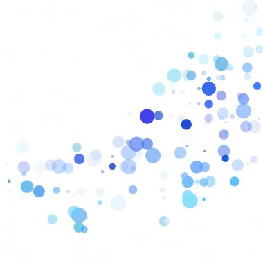 Baloncuklar Çemberi Noktaları Eşsiz Mavi Parlak Vektör Arkaplanı