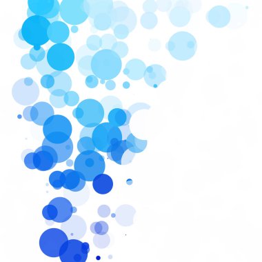 Baloncuklar Çemberi Noktaları Eşsiz Mavi Parlak Vektör Arkaplanı