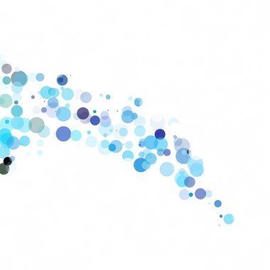 Baloncuklar Çemberi Noktaları Eşsiz Mavi Parlak Vektör Arkaplanı