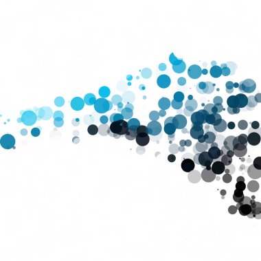 Baloncuklar Çemberi Noktaları Eşsiz Mavi Parlak Vektör Arkaplanı