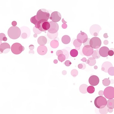Kabarcıklar daire noktalar benzersiz pembe parlak vektör arka plan