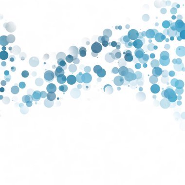 Baloncuklar Çemberi Noktaları Eşsiz Mavi Parlak Vektör Arkaplanı