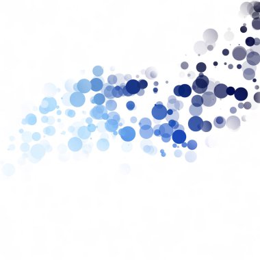 Baloncuklar Çemberi Noktaları Eşsiz Mavi Parlak Vektör Arkaplanı