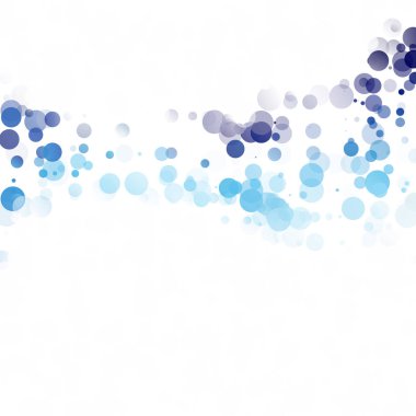 Baloncuklar Çemberi Noktaları Eşsiz Mavi Parlak Vektör Arkaplanı